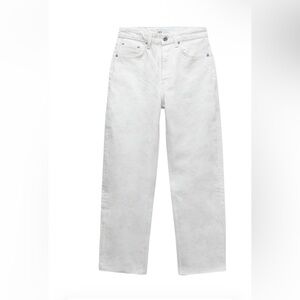 Zara Women's Straight Leg White Jeans